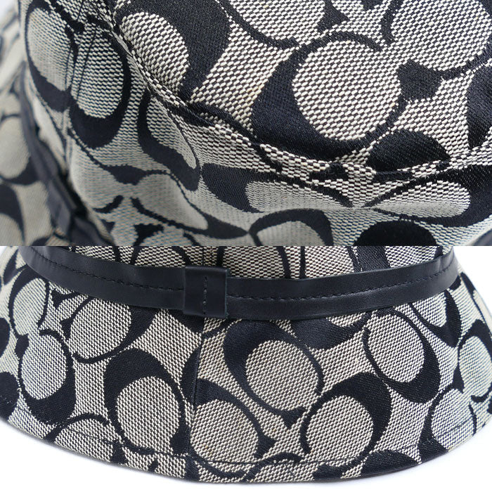 COACH コーチ バケットハット シグネチャー ハット ブラック P/S レディース【中古】
