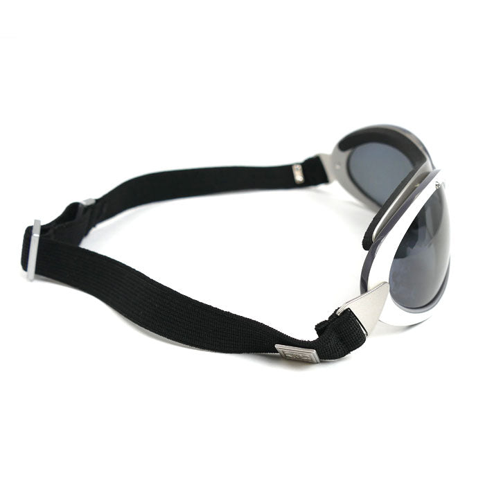 CHANEL シャネル ゴーグル スポーツライン サングラス ブラック シルバー ホワイト A17669 C1368 レディース【中古】