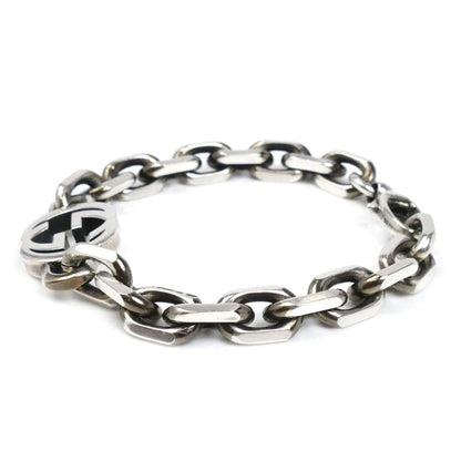 GUCCI グッチ シルバー925 インターロッキング ブレスレット 627068 
18 46.2g 20cm メンズ【中古】