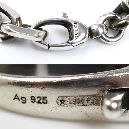 GUCCI グッチ シルバー925 インターロッキング ブレスレット 627068 
18 46.2g 20cm メンズ【中古】