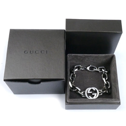 GUCCI グッチ シルバー925 インターロッキング ブレスレット 627068 
18 46.2g 20cm メンズ【中古】