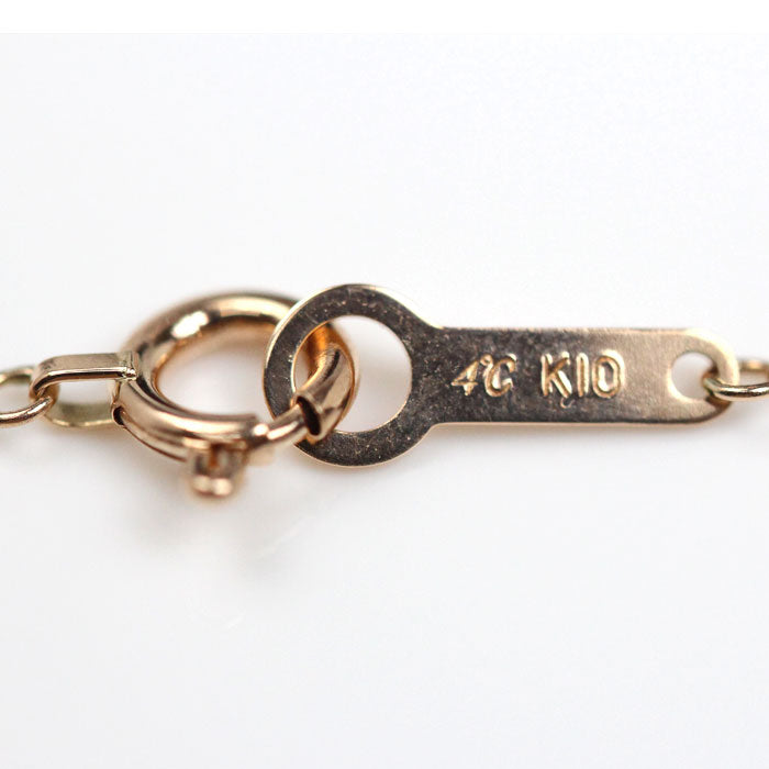 4℃ ヨンドシー K10PG ピンクゴールド イニシャル Y ネックレス ダイヤモンド 1.0g 40cm レディース【中古】