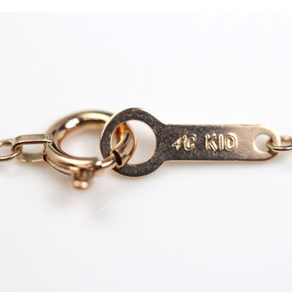 4℃ ヨンドシー K10PG ピンクゴールド イニシャル Y ネックレス ダイヤモンド 1.0g 40cm レディース【中古】