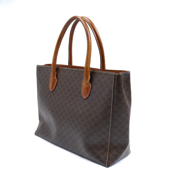 CELINE セリーヌ マカダム トートバッグ ブラウン レディース【中古】