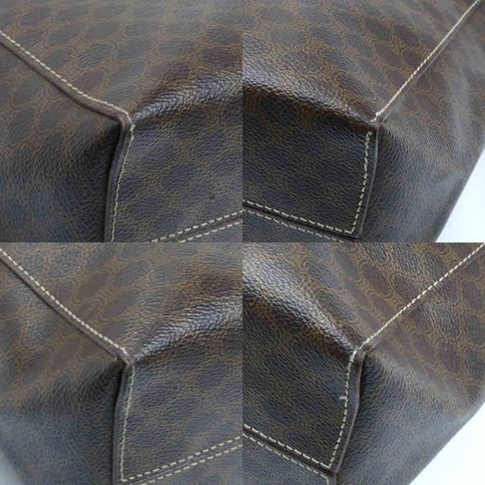 CELINE セリーヌ マカダム トートバッグ ブラウン レディース【中古】