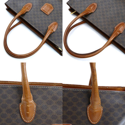 CELINE セリーヌ マカダム トートバッグ ブラウン レディース【中古】