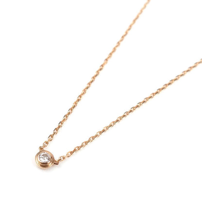 CARTIER カルティエ K18PG ピンクゴールド ダムール XS ネックレス B7224516 ダイヤモンド 2.1g 38/41cm レディース【中古】