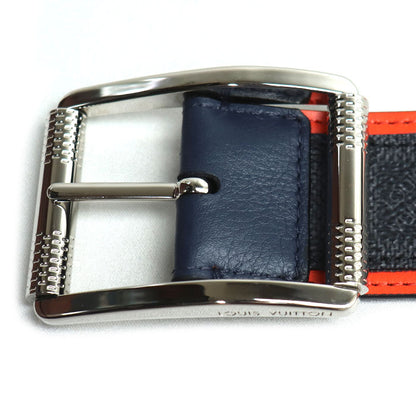LOUIS VUITTON ルイ・ヴィトン ベルト ダミエ グラフィット グレー/オレンジ M0039 BC1118 メンズ【中古】