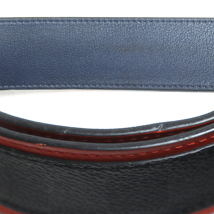 LOUIS VUITTON ルイ・ヴィトン ベルト ダミエ グラフィット グレー/オレンジ M0039 BC1118 メンズ【中古】