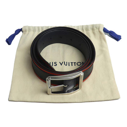 LOUIS VUITTON ルイ・ヴィトン ベルト ダミエ グラフィット グレー/オレンジ M0039 BC1118 メンズ【中古】