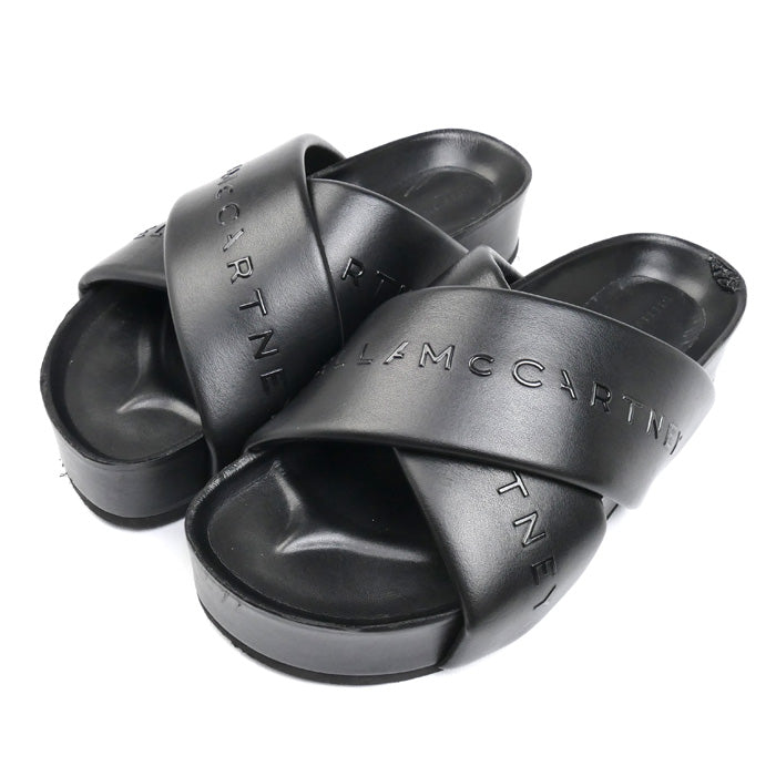 Stella McCartney ステラマッカートニー ロゴ サンダル ブラック 810107 36 レディース【中古】