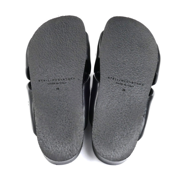 Stella McCartney ステラマッカートニー ロゴ サンダル ブラック