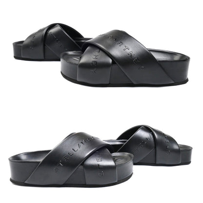 Stella McCartney ステラマッカートニー ロゴ サンダル ブラック 810107 36 レディース【中古】
