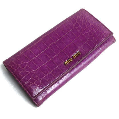 MIUMIU ミュウミュウ 長財布 パープル 5M1109 レディース【中古】
