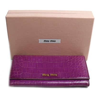 MIUMIU ミュウミュウ 長財布 パープル 5M1109 レディース【中古】