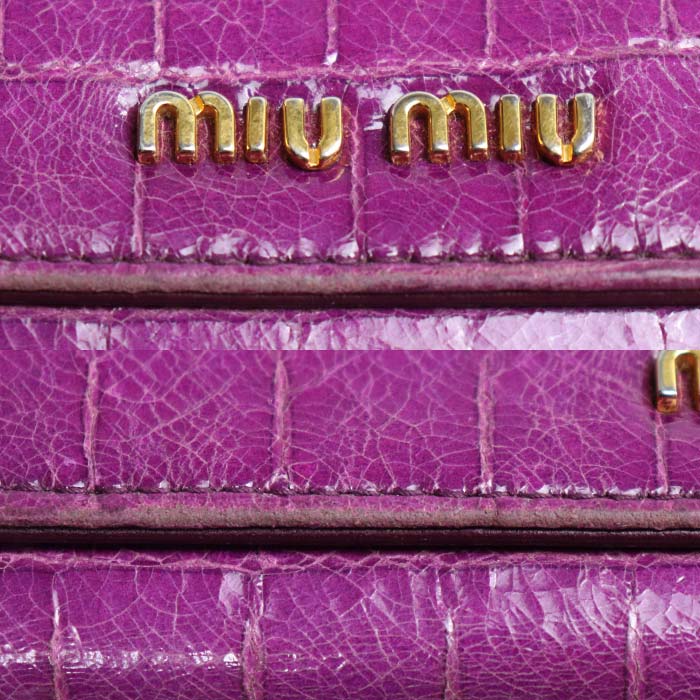 MIUMIU ミュウミュウ 長財布 パープル 5M1109 レディース【中古】