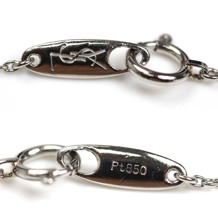 Yves Saint Laurent Pt900プラチナ Pt850プラチナ ネックレス 4.9g 40cm レディース【中古】
