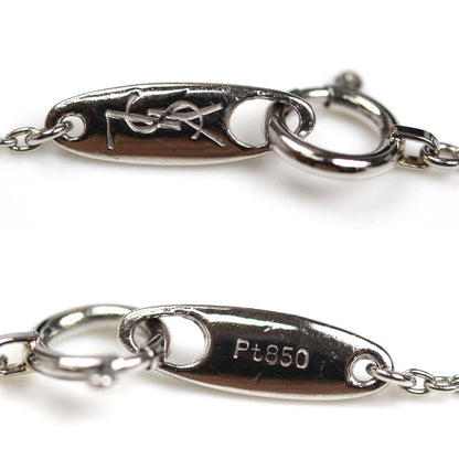 Yves Saint Laurent Pt900プラチナ Pt850プラチナ ネックレス 4.9g 40cm レディース【中古】