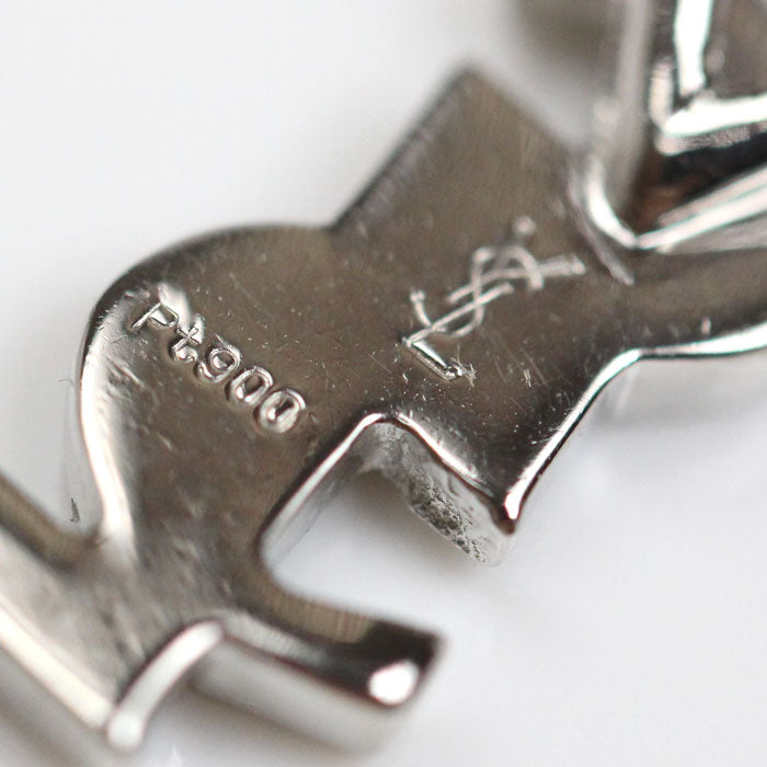 Yves Saint Laurent Pt900プラチナ Pt850プラチナ ネックレス 4.9g 40cm レディース【中古】