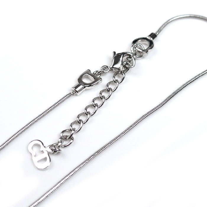 Christian Dior クリスチャンディオール メタル キャット モチーフ ネックレス 8.1g 38～42cm 猫 レディース【中古】