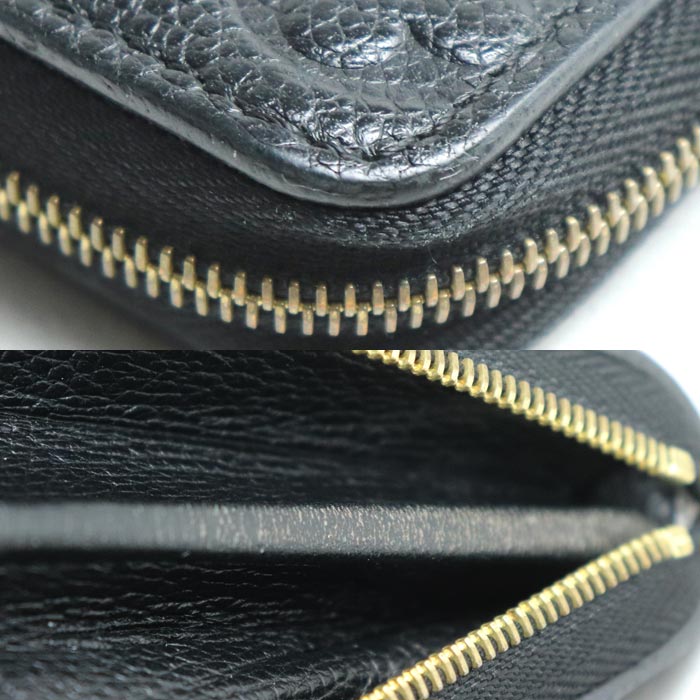LOUIS VUITTON ルイ・ヴィトン ジッピー･コイン パース コインケース モノグラム･アンプラント ブラック M60574 TS1196 ユニセックス【中古】