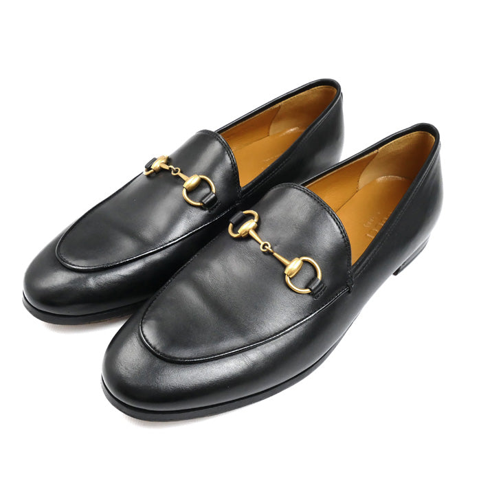 GUCCI グッチ ヨルダーン ローファー ブラック 404069 
37 1/2 ホースビット レディース【中古】【美品】