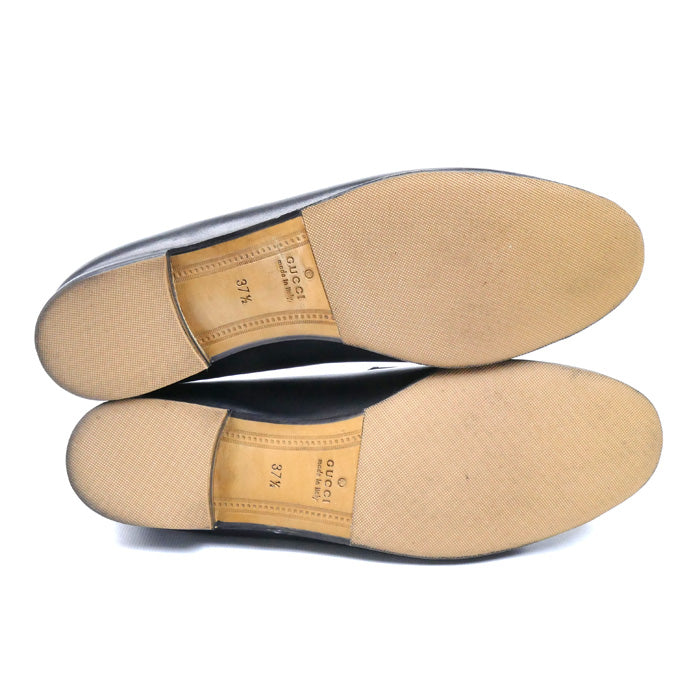 GUCCI グッチ ヨルダーン ローファー ブラック 404069 
37 1/2 ホースビット レディース【中古】【美品】