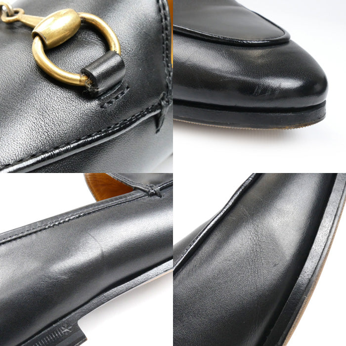GUCCI グッチ ヨルダーン ローファー ブラック 404069 
37 1/2 ホースビット レディース【中古】【美品】