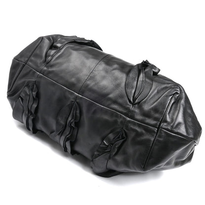 PRADA プラダ ハンドバッグ ブラック BR3987 フリル レディース【中古】