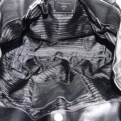 PRADA プラダ ハンドバッグ ブラック BR3987 フリル レディース【中古】