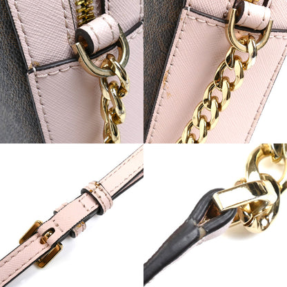 Michael Kors マイケルコース JET SET ITEM EW クロスボディ ラージ ショルダーバッグ ブラウン ピンク 35F8GTTC3B アウトレット レディース【中古】
