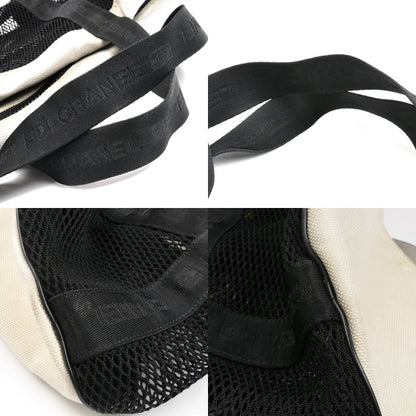 CHANEL シャネル スポーツライン ボストンバッグ ブラック ホワイト グレー ユニセックス【中古】