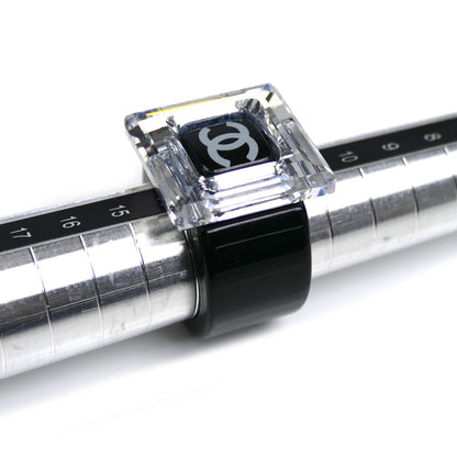 CHANEL シャネル プラスチック スクエア ミラー リング・指輪 13号 7.8g レディース【中古】