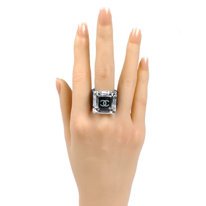 CHANEL シャネル プラスチック スクエア ミラー リング・指輪 13号 7.8g レディース【中古】