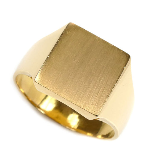 K18YG イエローゴールド 印台 リング・指輪 24号 15g メンズ【中古】