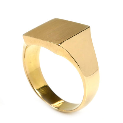 K18YG イエローゴールド 印台 リング・指輪 24号 15g メンズ【中古】