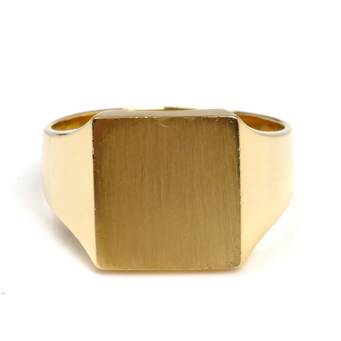 K18YG イエローゴールド 印台 リング・指輪 24号 15g メンズ【中古】