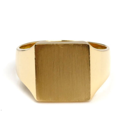 K18YG イエローゴールド 印台 リング・指輪 24号 15g メンズ【中古】