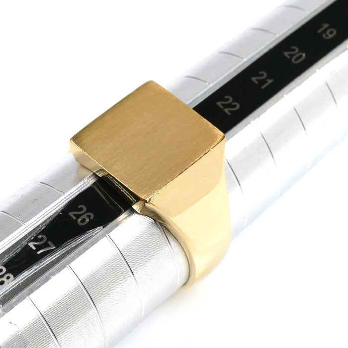 K18YG イエローゴールド 印台 リング・指輪 24号 15g メンズ【中古】