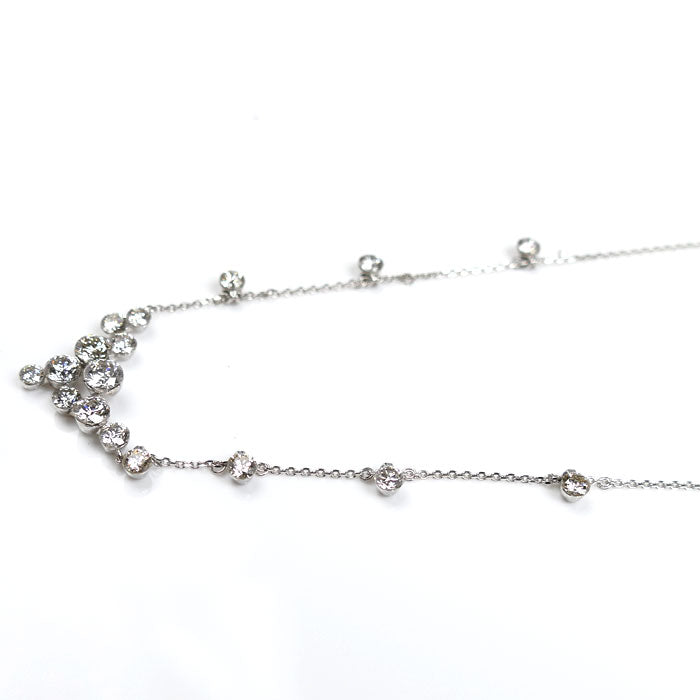 TASAKI タサキ K18WG ホワイトゴールド ネックレス ダイヤモンド2.20ct 4.8g ～47cm レディース【中古】