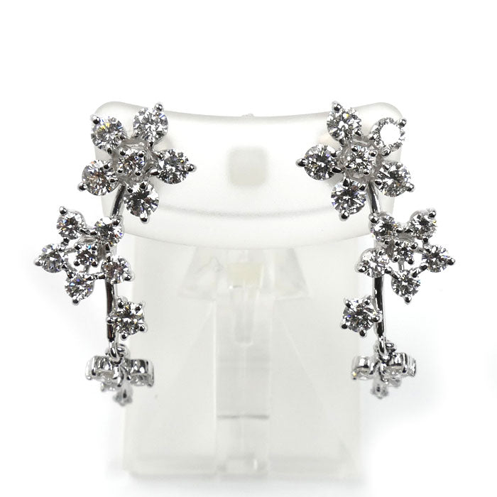 TASAKI タサキ K18WG ホワイトゴールド ピアス ダイヤモンド1.00ct/1.00ct 4.8g レディース【中古】【美品】