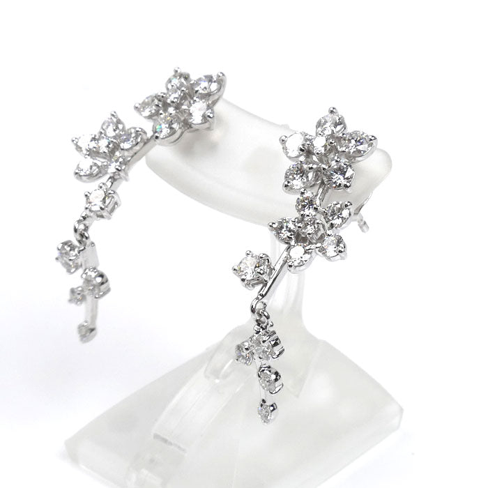 TASAKI タサキ K18WG ホワイトゴールド ピアス ダイヤモンド1.00ct/1.00ct 4.8g レディース【中古】【美品】