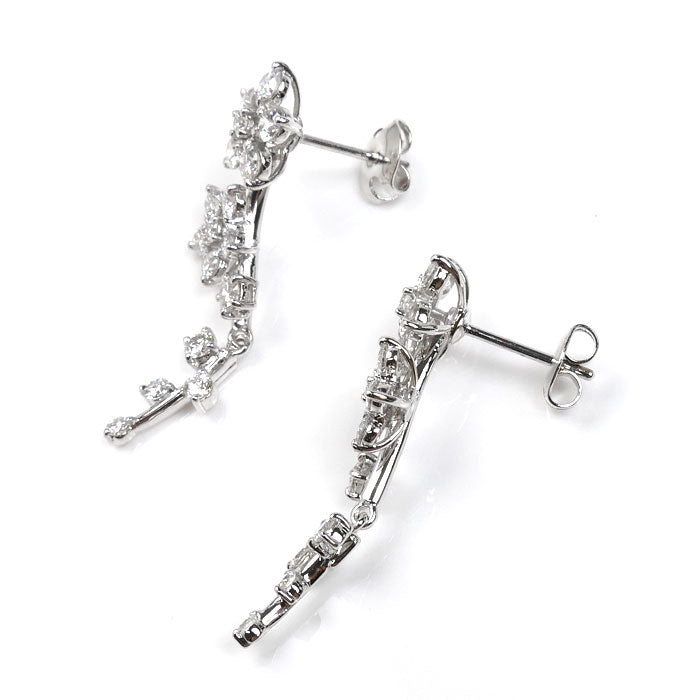 TASAKI タサキ K18WG ホワイトゴールド ピアス ダイヤモンド1.00ct/1.00ct 4.8g レディース【中古】【美品】