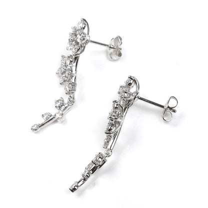 TASAKI タサキ K18WG ホワイトゴールド ピアス ダイヤモンド1.00ct/1.00ct 4.8g レディース【中古】【美品】