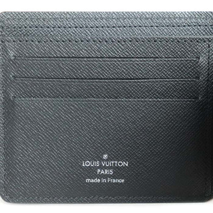LOUIS VUITTON ルイ・ヴィトン ポルトフォイユ･ミュルティプル 二つ折り財布 エピ ブラック M60662 IC メンズ【中古】