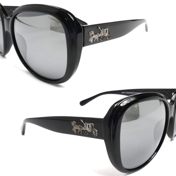 COACH コーチ サングラス ブラック HC8207F 57□17 140 レディース【中古】