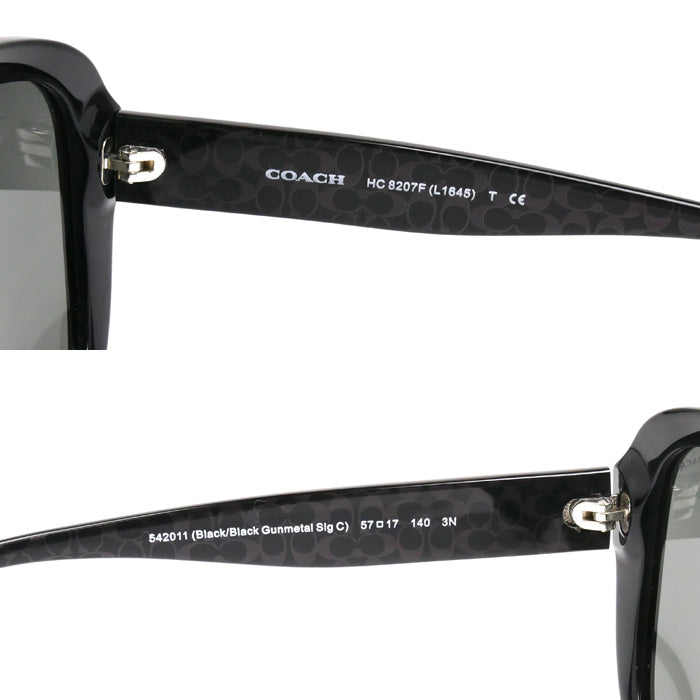 COACH コーチ サングラス ブラック HC8207F 57□17 140 レディース【中古】