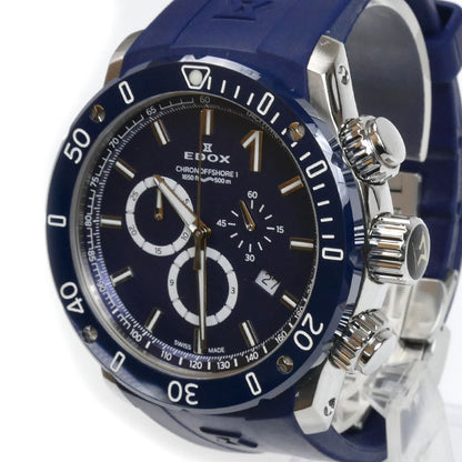 EDOX エドックス クロノオフショア1 クロノグラフ 腕時計 電池式 10221-3BU3-BUIN3 メンズ【中古】