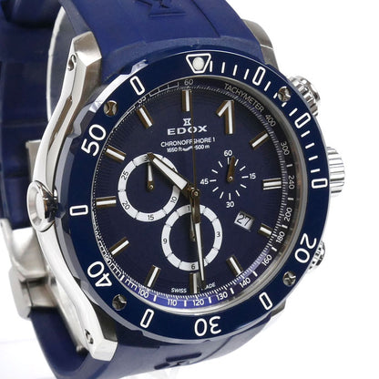 EDOX エドックス クロノオフショア1 クロノグラフ 腕時計 電池式 10221-3BU3-BUIN3 メンズ【中古】