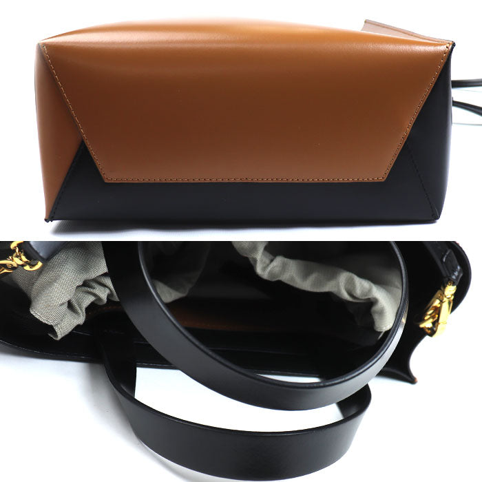 MARNI マルニ MUSEO スモール 2Wayショルダーバッグ ブラウン ブラック SHMPV01TY0 レディース【中古】【美品】